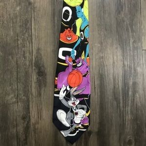 Space Jam 1996 Basketball Tie Warner Bros Silk